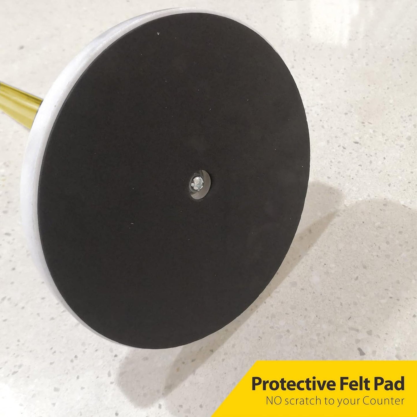 Gold Hand Towel Holder Stand with Heavy Marble Base, T-Shape Towel Rack, Free-Standing for Bathroom Vanity Countertop, 304 Stainless Steel (Gold)