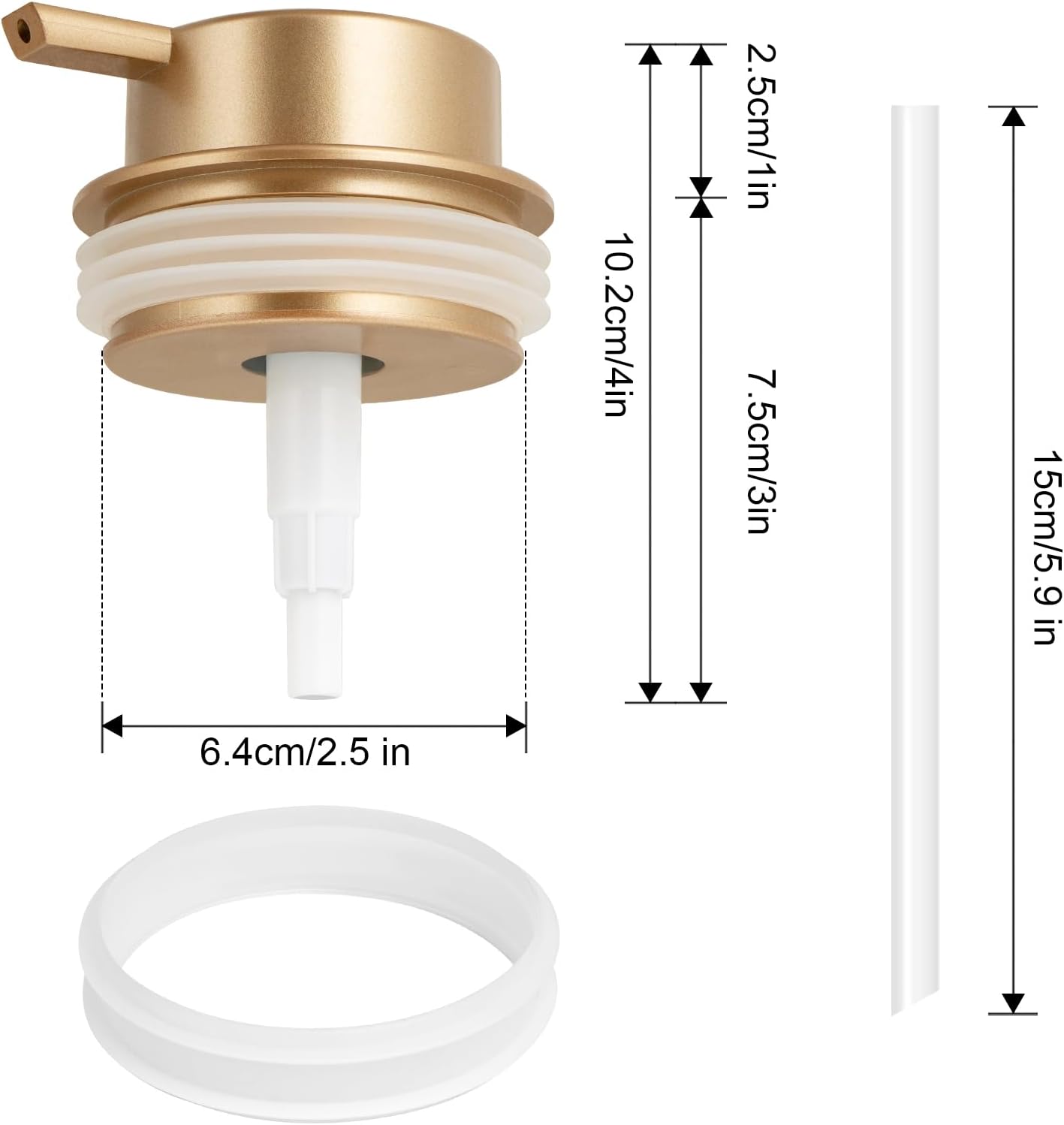 Liquid Soap Dispenser Pump 2pcsHead Replacement Spare Plastic Pump Bathroom Countertop