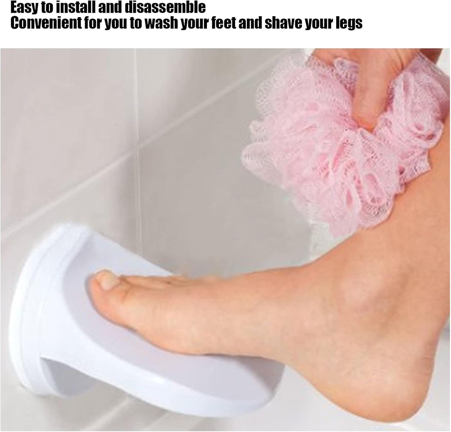 Professional Shower Foot Rest, Shower Foot Rest for Shaving Legs,Elderly Bathroom Foot Pedal,Professional Shower Foot Rest Elderly Bathroom Foot Pedal Step with Suction Cup