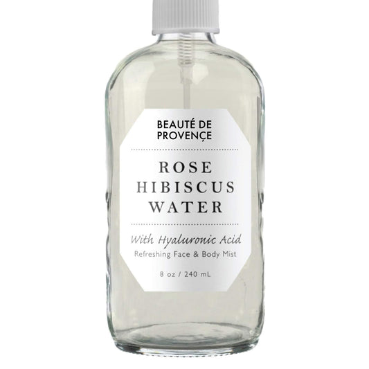 BEAUTE DE PROVENCE Rose Water Spray for Face & Body Refreshment with Moisturizing Hyaluronic Acid and Hibiscus water | Instant Hydration, Cooling, Calming & Conditioning (8 FL OZ)