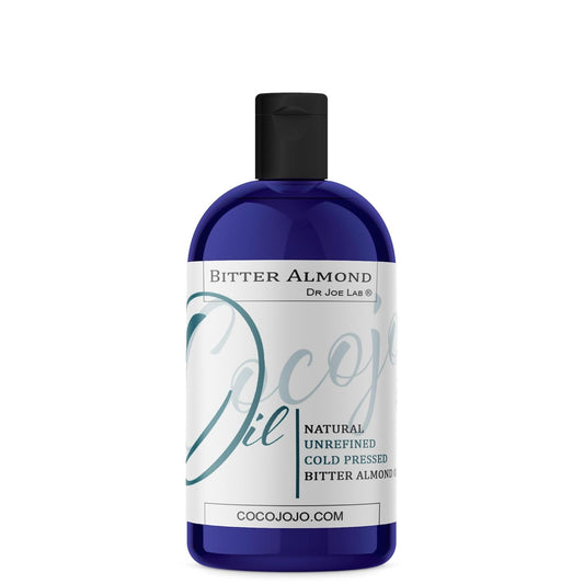Dr Joe Lab Bitter Almond Oil - 16 oz - Pure, All Natural, Non GMO, Carrier Oil - for Skin, Hair, Body, Nails, Face, Arms & Legs - Hydrates, Nourishes, Moisturizes