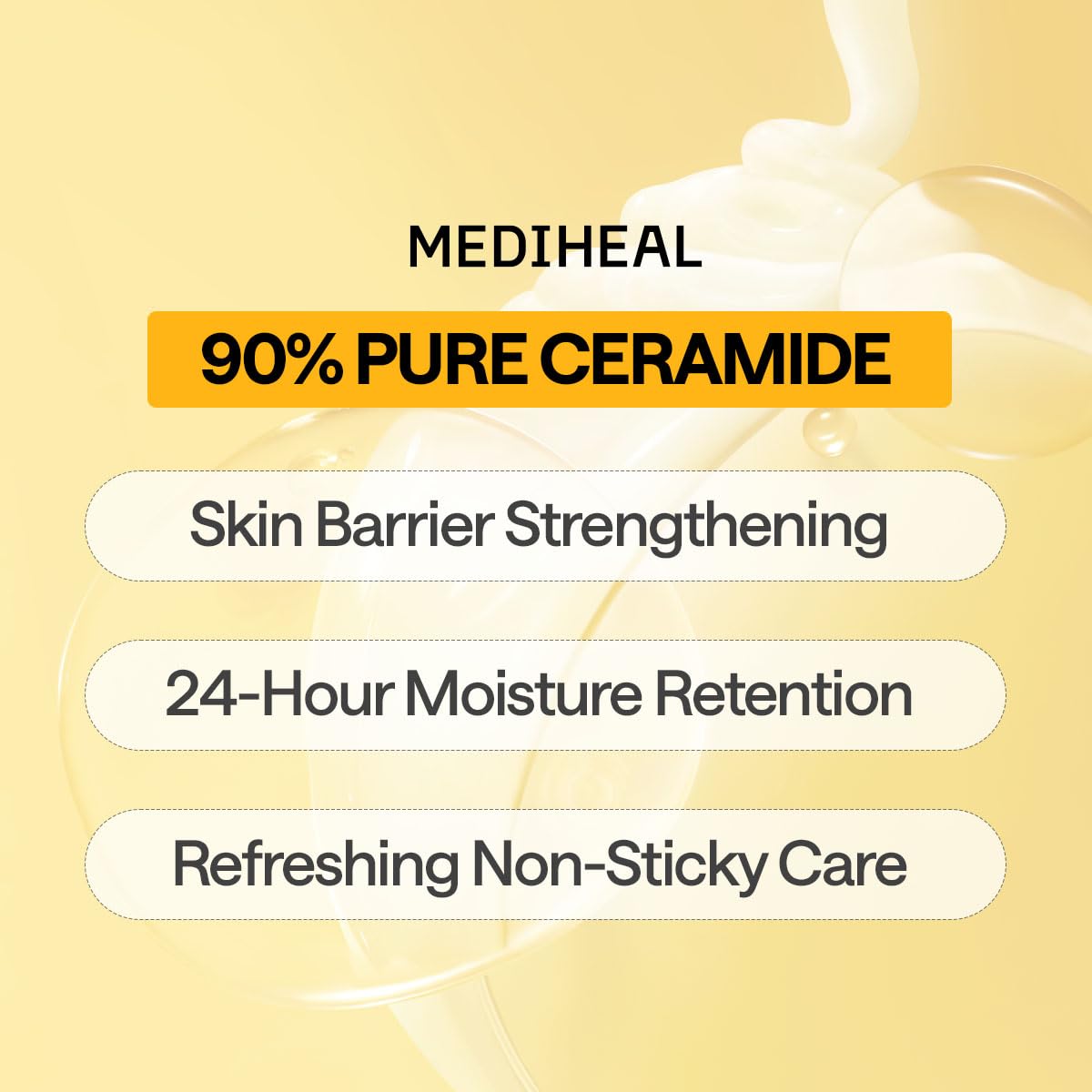 Mediheal Ceramide Essential Sheet Mask Moisture Barrier 10 pcs. 90% Ceramide & 4X Ceramide Liposome Technology for intense hydration and strengthening the barrier. Vegan formula