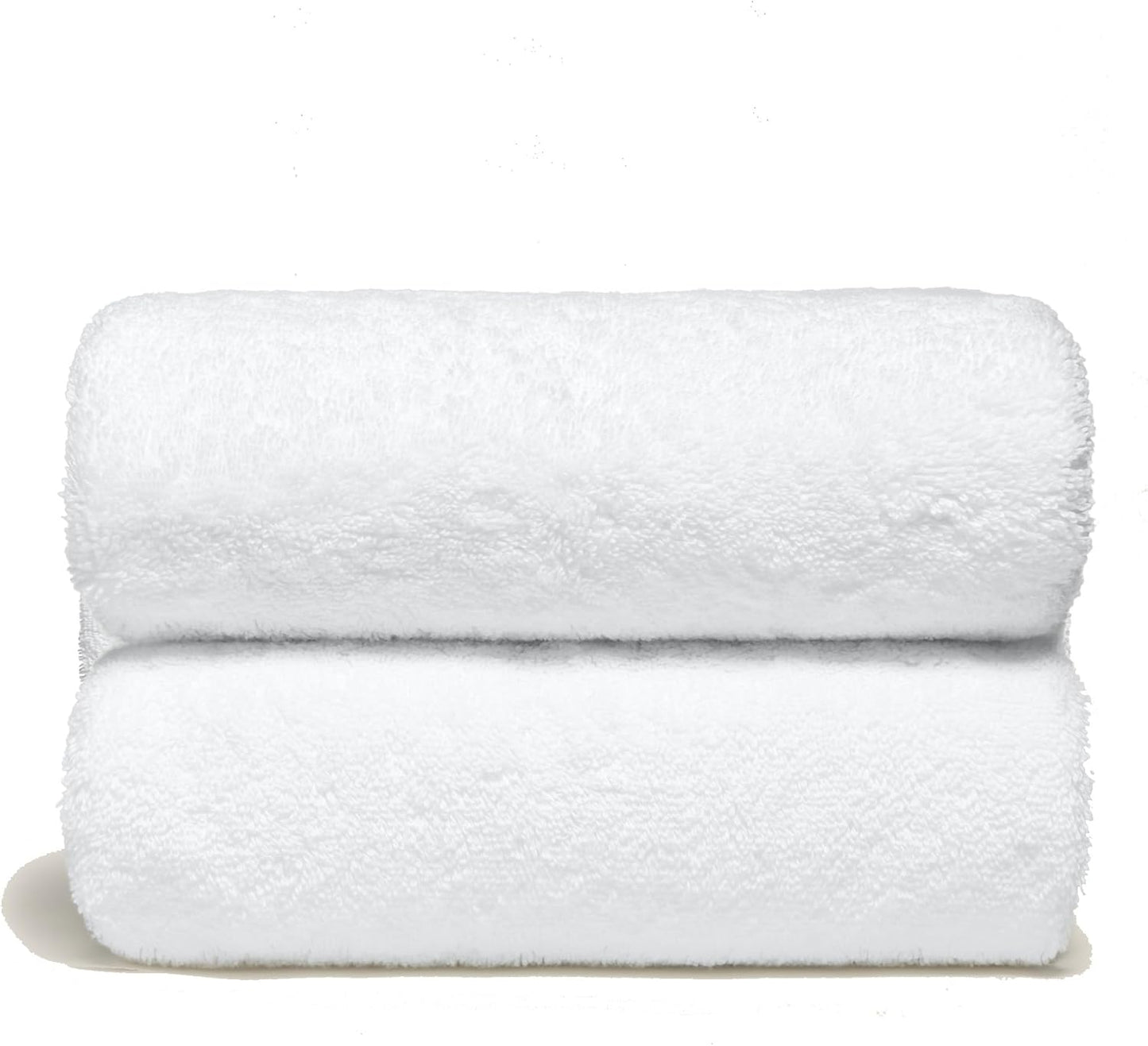 Italic Ultraplush 100% Australian Cotton Bath Sheets - Set of 2 Luxury Extra Large Heavy Duty Bath Sheets, 800GSM Plush and Absorbent Sheets for Hotels, Bath, Gym & Spa (White)