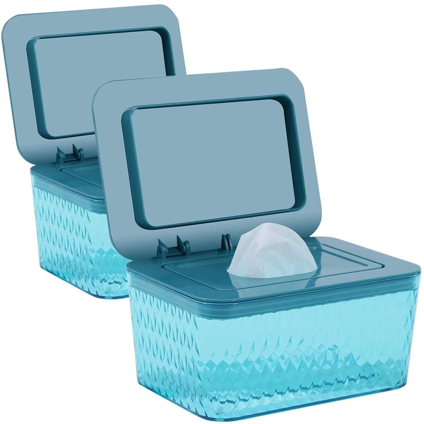 2 Pack Wipes Dispenser Seal-Designed Wipe Dispenser Holder Wipes Case Box for Bathroom Keep Wipes Fresh, Dust-Proof & Non-Slip