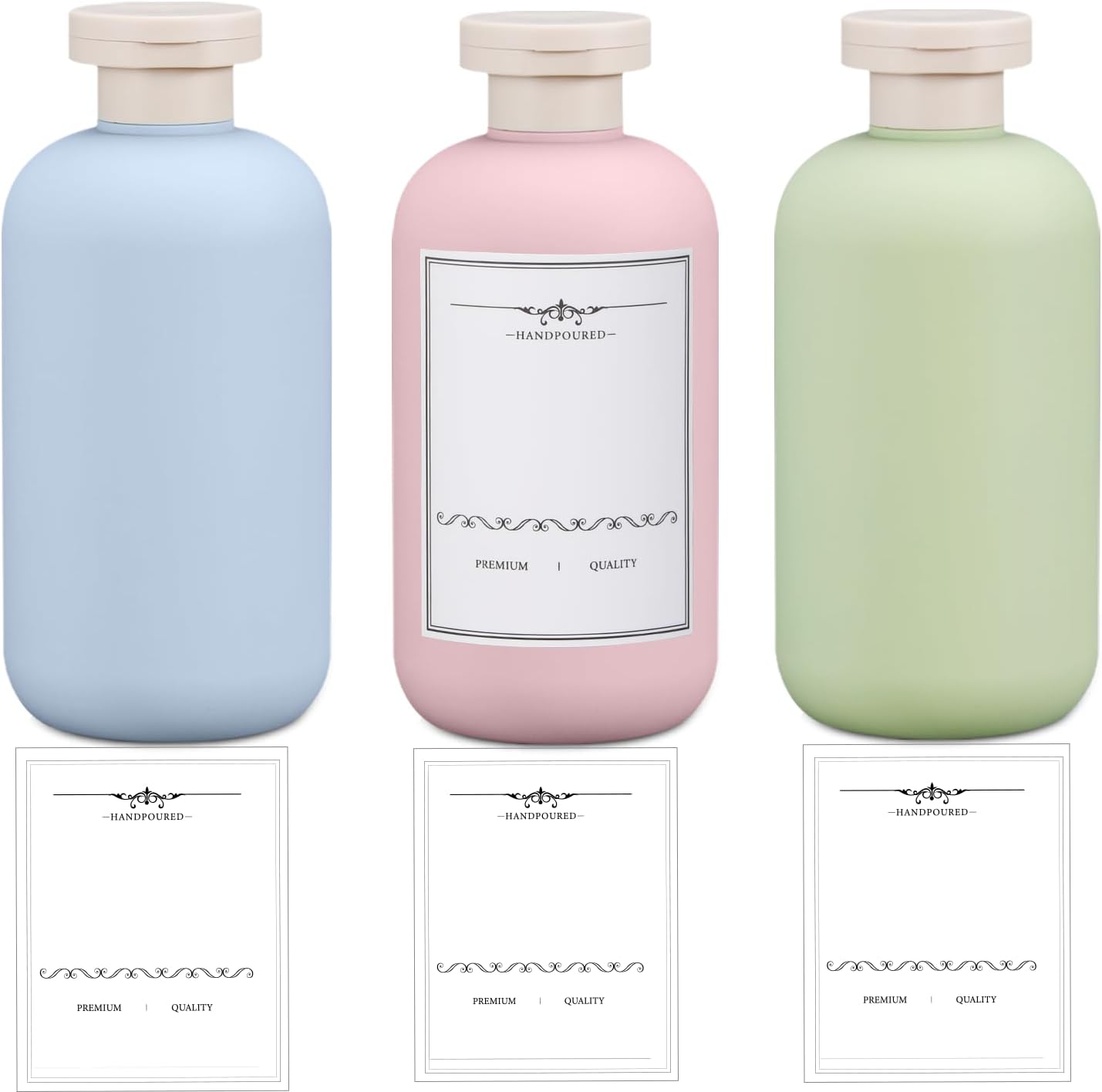 Travel Shampoo Bottle, Empty Plastic Squeeze Bottles 10oz with Flip Cap, Lotion Container for Tavel Size Shampoo and Conditioner