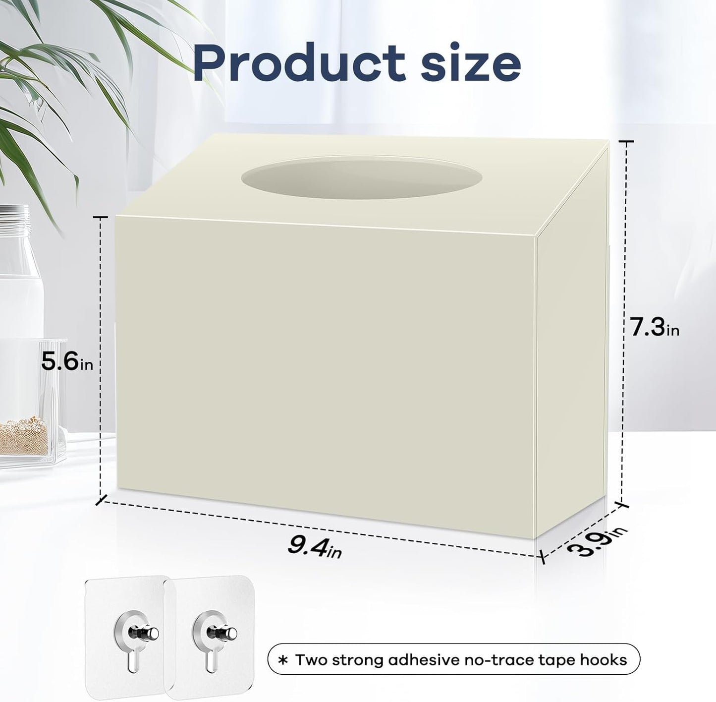 Acrylic Hand Towel Box Cover Compatible with Kleenex Disposable Hand Towels Wall-Mounted Paper Towel Dispenser Suitable for Tabletop, Bathroom, Car, and Office Use (Beige)