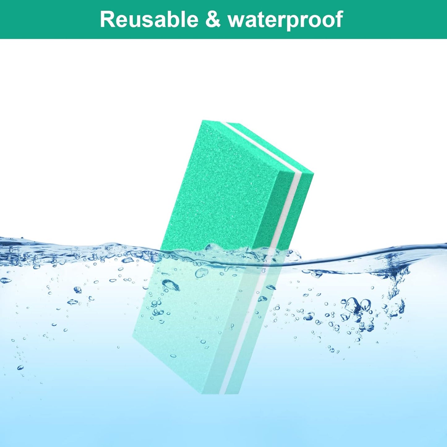 Diesisa Buffer Block Nail File, 100/180 Grit Sponge Nail Buffers for Acrylic Nails, Mini Buffing Block Double Sided for Manicure Tools 30 Count - Green