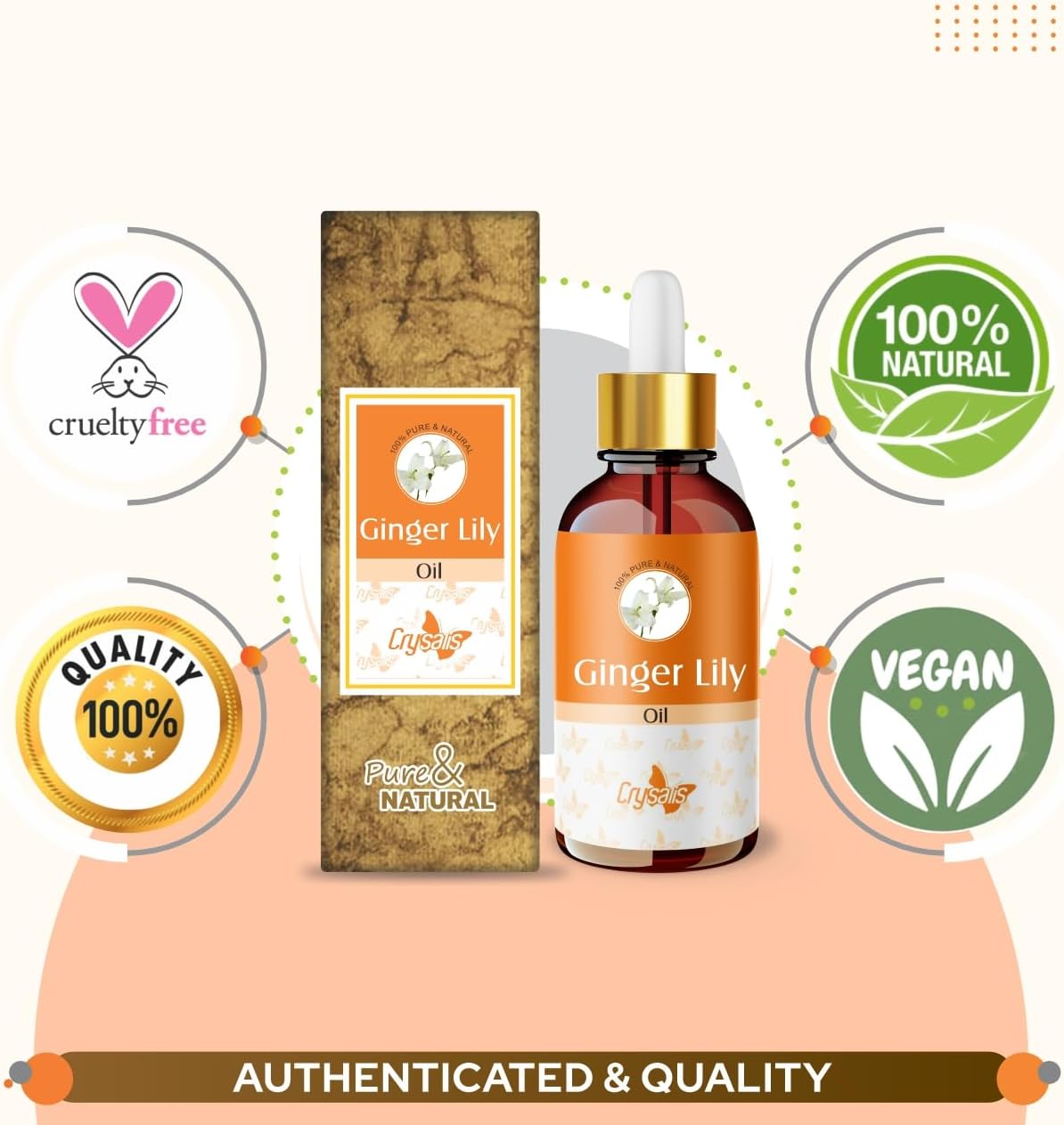 Crysalis Oil - 1.01 Fl Oz (30ml) (1.014 Fl Oz, Ginger Lily)