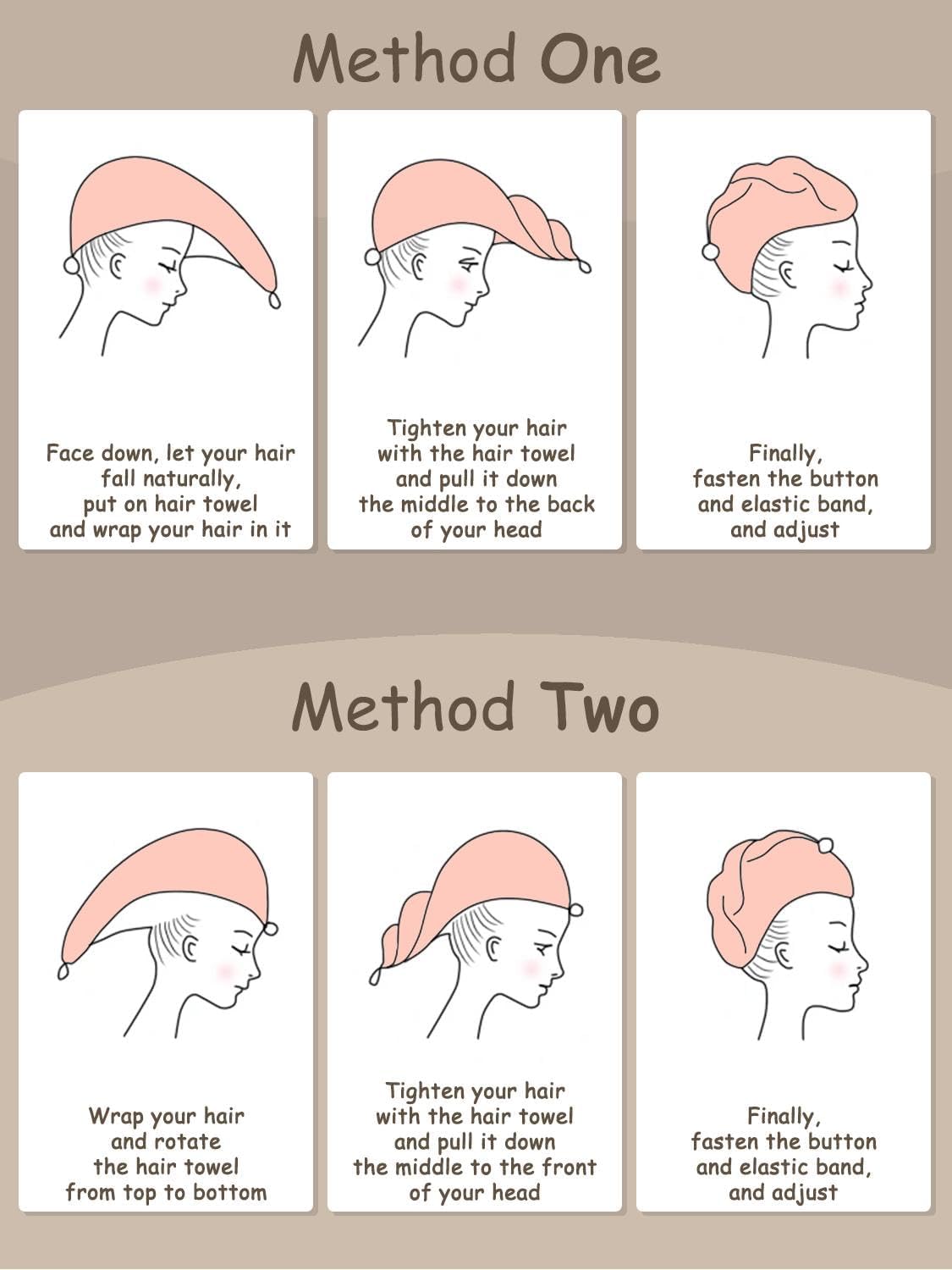 Microfiber Hair Towel Turban 3 Pack | Super Absorbent Quick Drying Hair Wrap for Women with Curly Hair | Anti Frizz Hair Towel Cap for Wet Hair(Red,Pink,White)