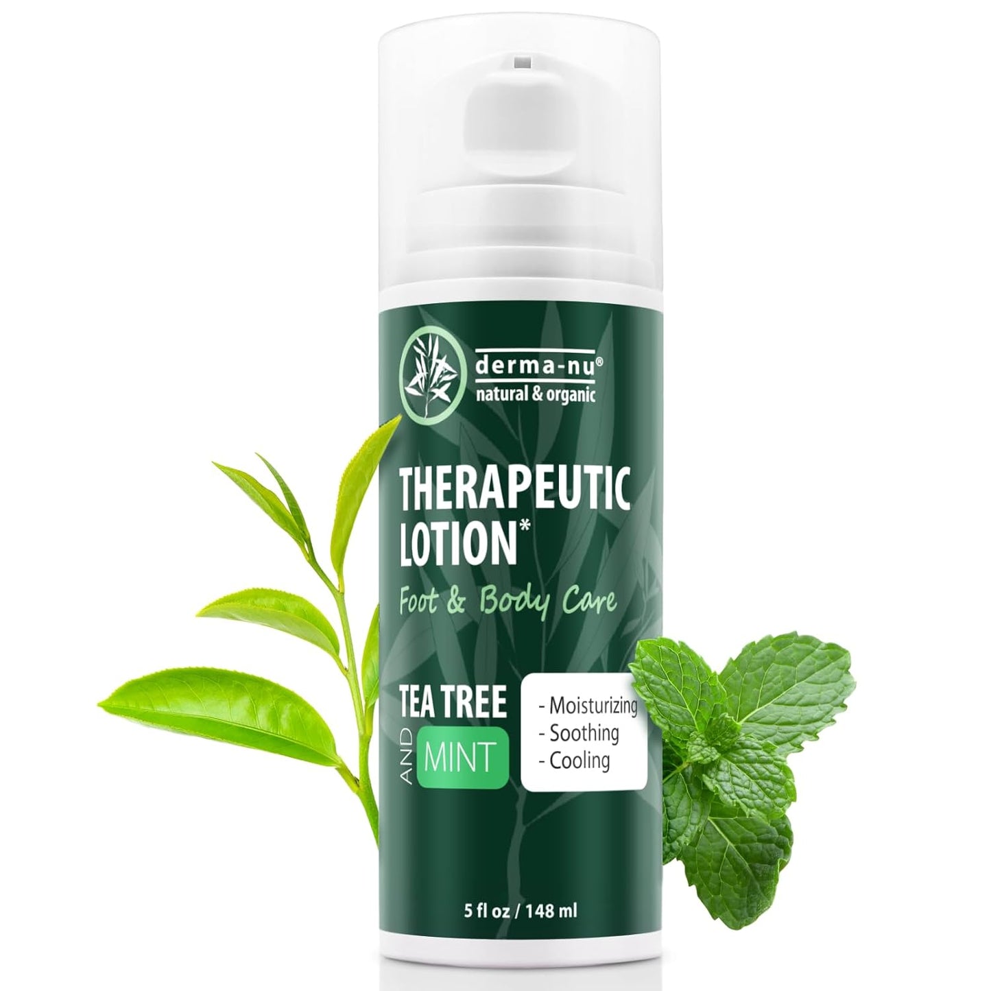 Foot Lotion with Tea Tree Essential Oil for Jock Itch, Athletes Foot, and Dry Cracked Feet Treatment - Athletes Foot Cream with Tea Tree Oil for Toenail - Foot Cream for Dry Cracked Heels