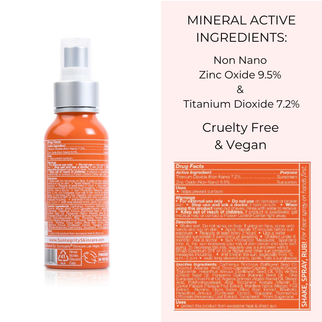 Milky Mineral Sun Serum Spray for Face & Body - Broad Spectrum SPF 50, 3.4oz