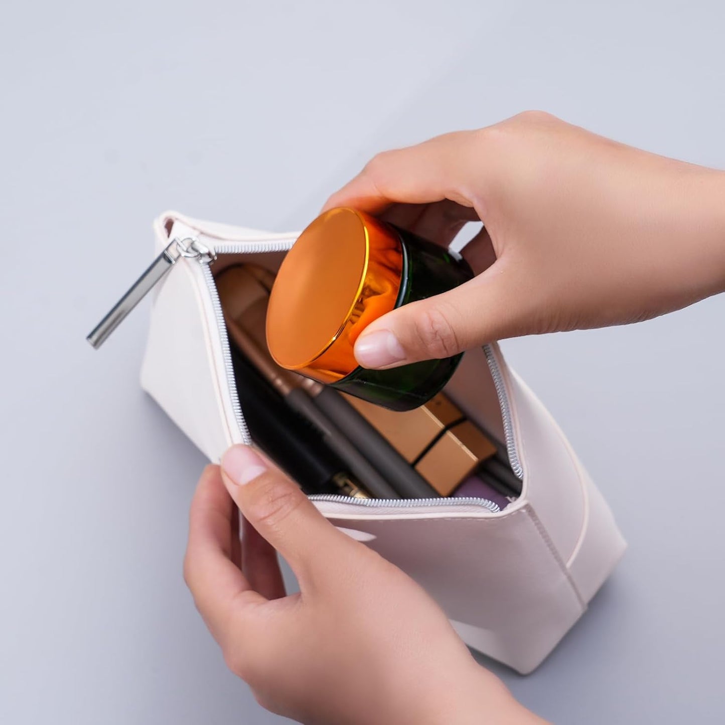 4PCS 1 oz Glass Container Jars with Lids, Small Empty Cosmetic Round Jar for Cream, Lotion (Green)