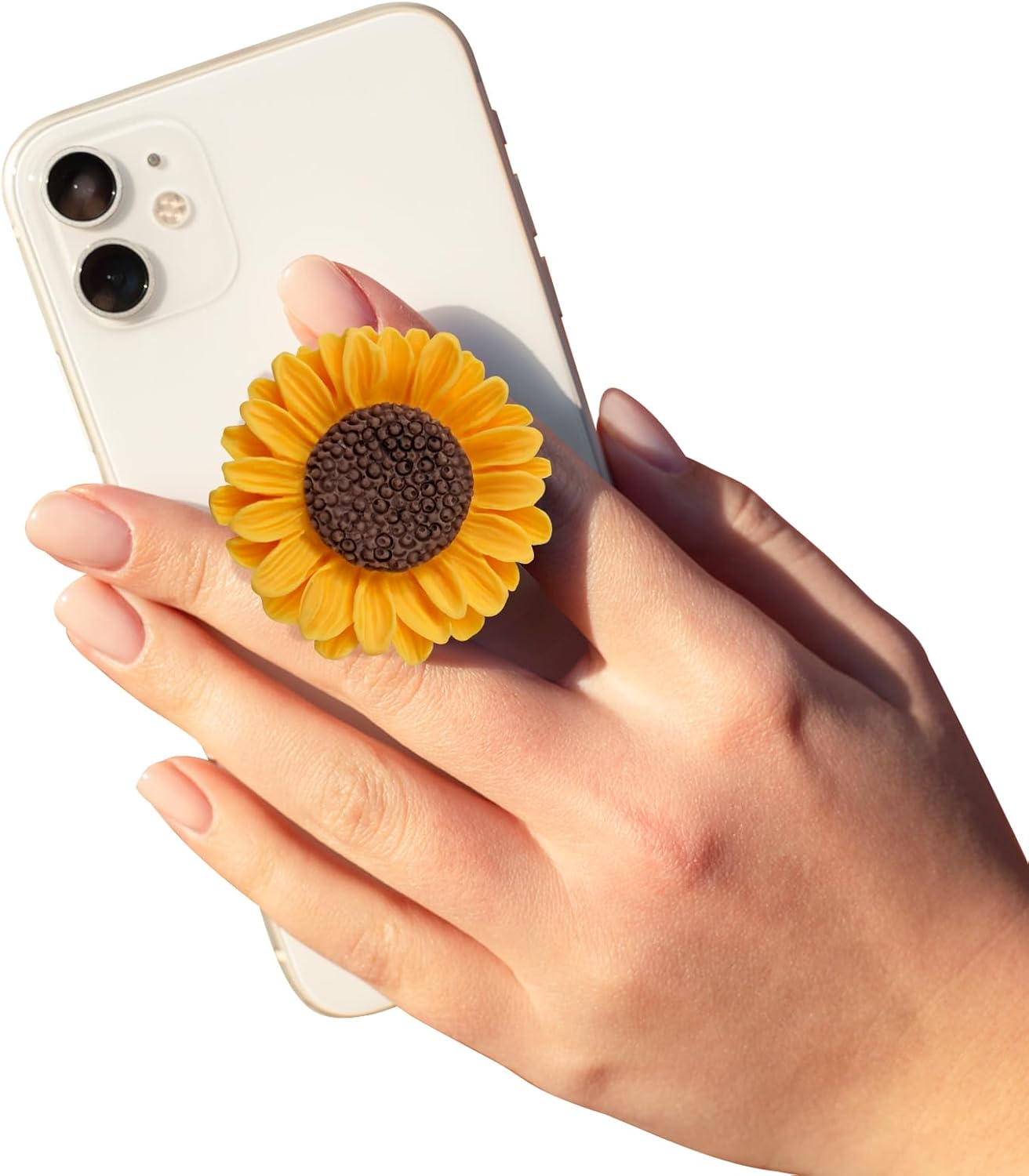 Cute Sunflower Shape Collapsible Expandable Cellphone Stand Multi Functional Mobile Phone Grip & Kicktand