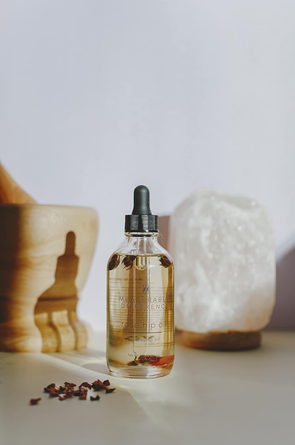 Measurable Difference Rosehip Oil for Face & Body | Blend with Olive oil & Aloe Vera | Face Moisturizer for Anti-Aging, Fine Lines | Improves Skin Tone & Fades Scars | 4 oz