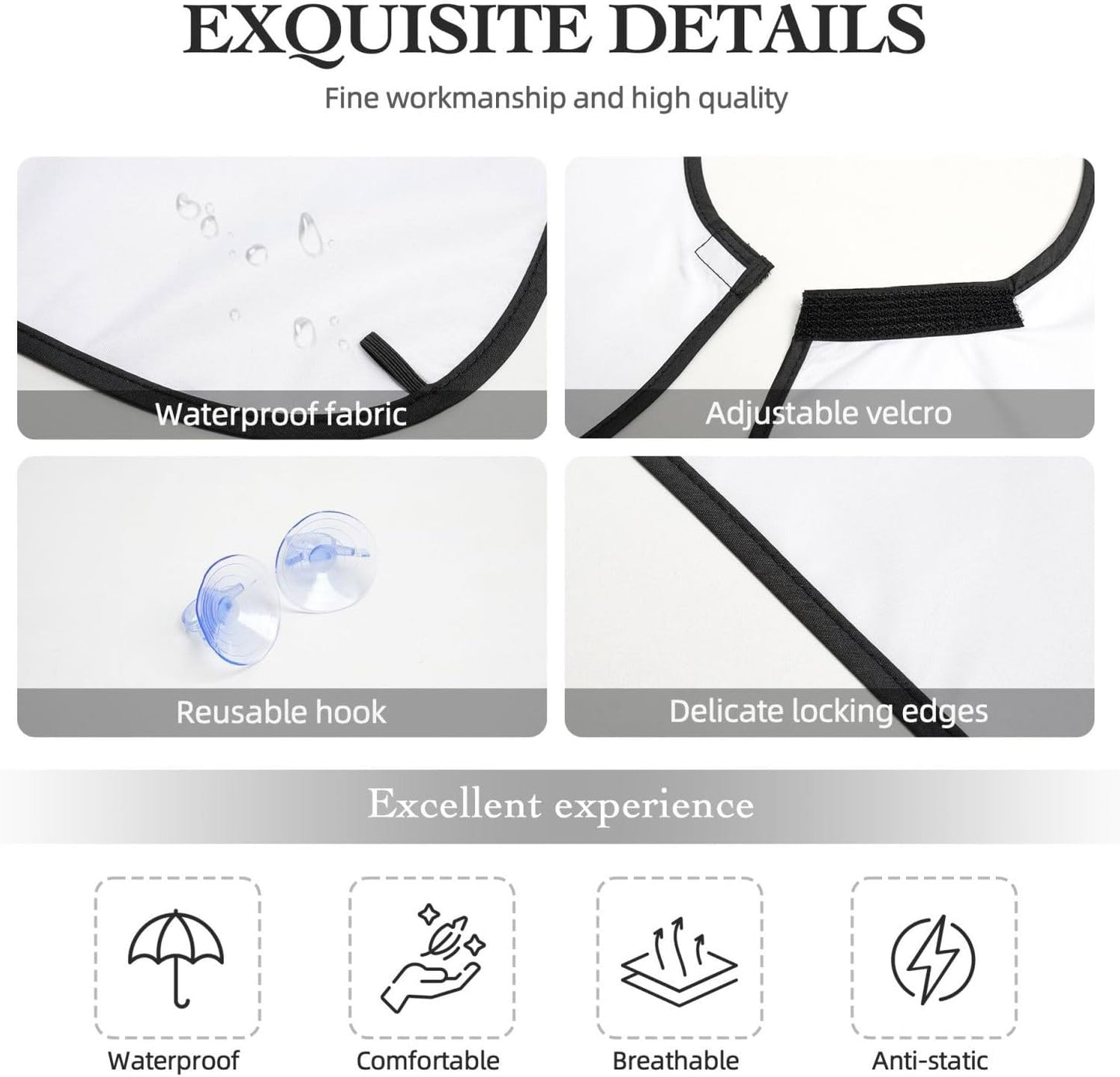 Beard Hair Catcher for Men, Waterproof Shaving Bib Apron Non-Stick, Trimming Tool for Dad Husband, Red Peony Flowers Black White Chess Checkered Horse Floral Shave Bib