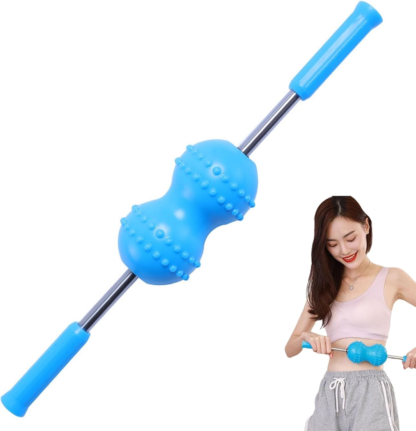 Muscle Roller Stick, Muscle Massager Stick for Trigger Points, Leg Cramps, Quads, Deep Tissue Massage Roller Stick, Multifunctional Body Muscle Yoga Massage, Trigger Point Massage