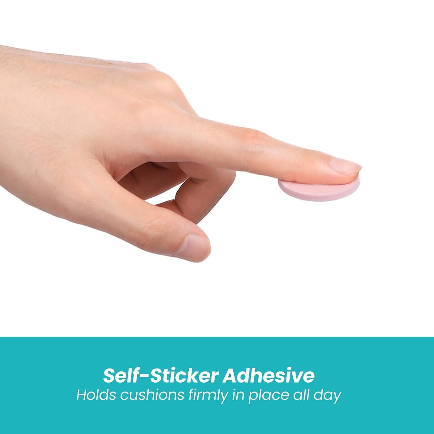 Callus Cushions for Bottom of Foot - Round Foam Padding with Water-Resistant Self-Stick Adhesive - Corn Cushions for Toes and Feet, Reduce Pain, Pressure and Friction from Shoes (Pink, 32 Count)