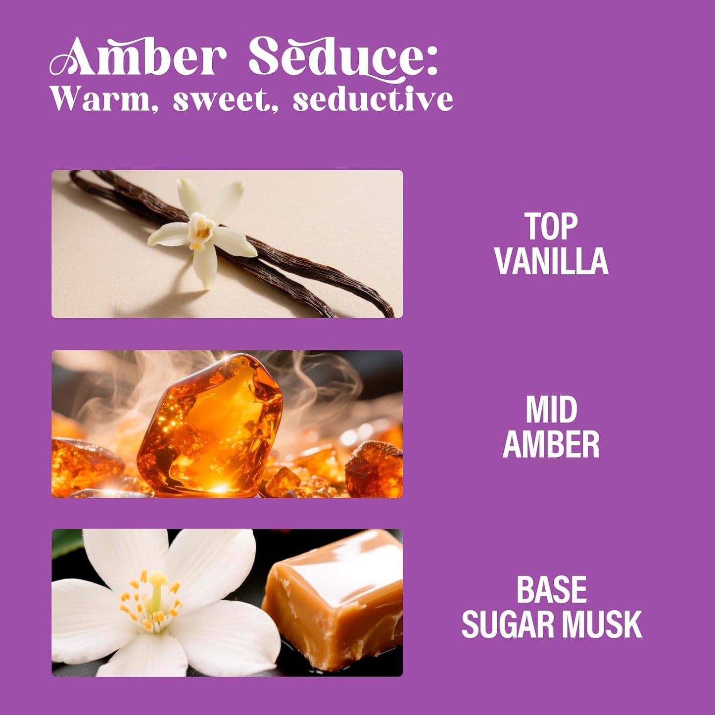 Body Spray for Women, Amber Seduce, Diamond embellished Fragrance Mist, 3.4 fl oz