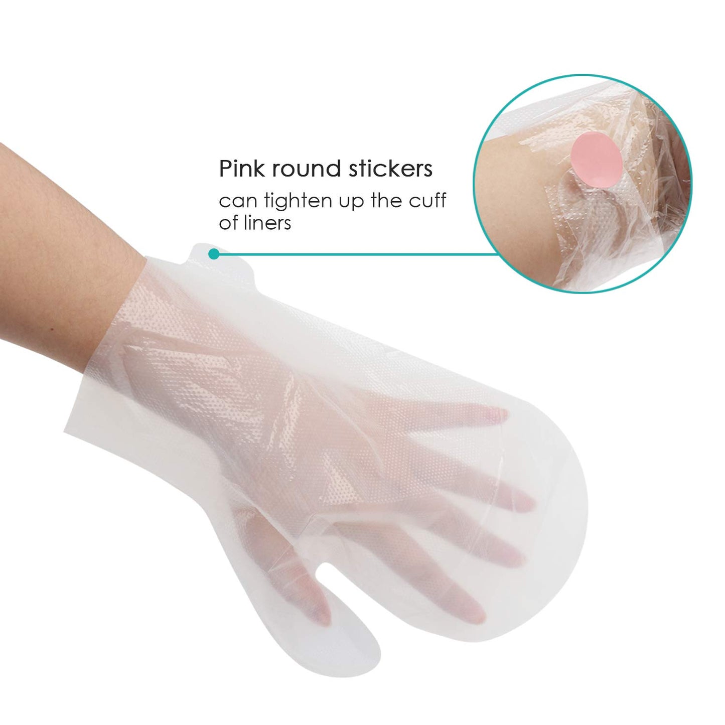 Segbeauty 200pcs Larger & Thicker Paraffin Hand Liners, Paraffin Wax for Hands, Moisturizing Glove Hand Cover Plastic Pedicure Bags SPA Mitt for Paraffin Wax Machine Thermal Hot Wax thera-py