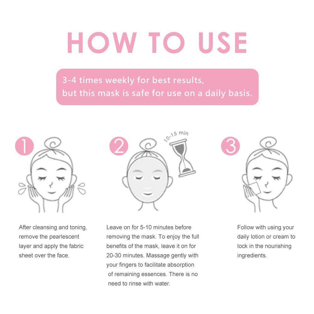 My Beauty Diary Hyaluronic Acid Ultra Moisturizing Facial Face Mask (8 Sheets) - New English Version