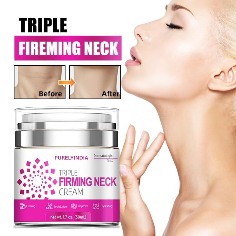 “Anti-Aging Neck Cream with Retinol, Collagen & Peptides - Triple Firming Moisturizer for Neck, Chin & Décolleté - neck tightening and lifting (1.7 oz)”