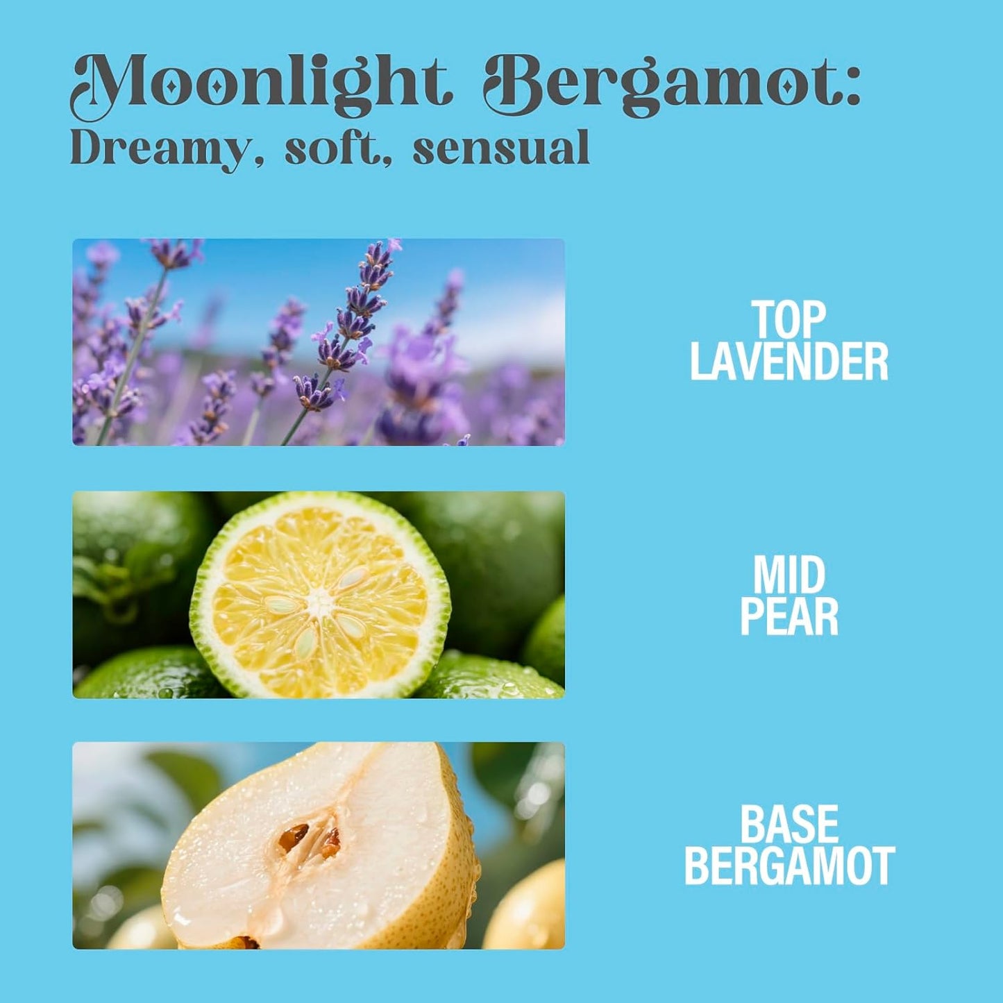 Body Spray for Women, Moonlight Bergamot, Diamond-embellished Fragrance Mist, 3.4 fl oz