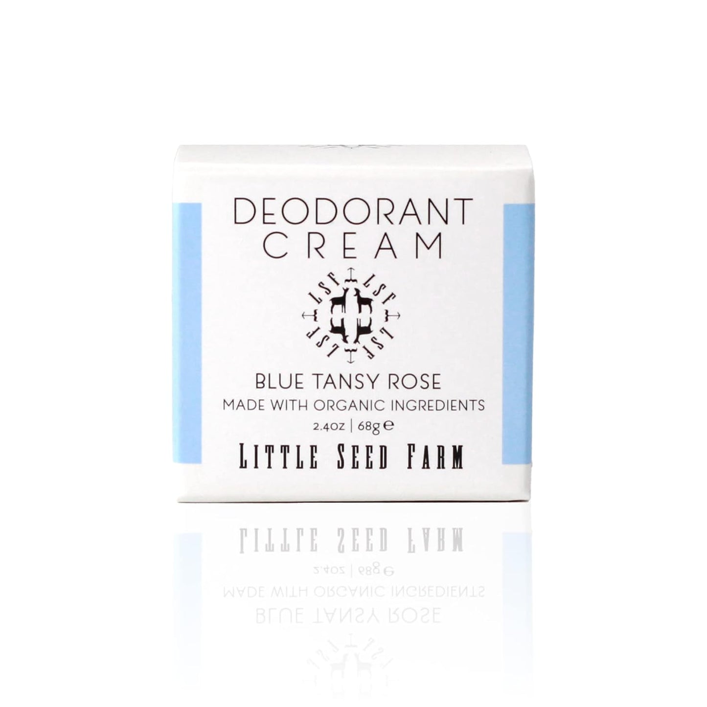 Little Seed Farm All Natural Deodorant Cream - Blue Tansy Rose - Aluminum Free Deodorant for Women or Men, Net Wt. 2.4oz | 68g