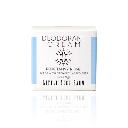 Little Seed Farm All Natural Deodorant Cream - Blue Tansy Rose - Aluminum Free Deodorant for Women or Men, Net Wt. 2.4oz | 68g