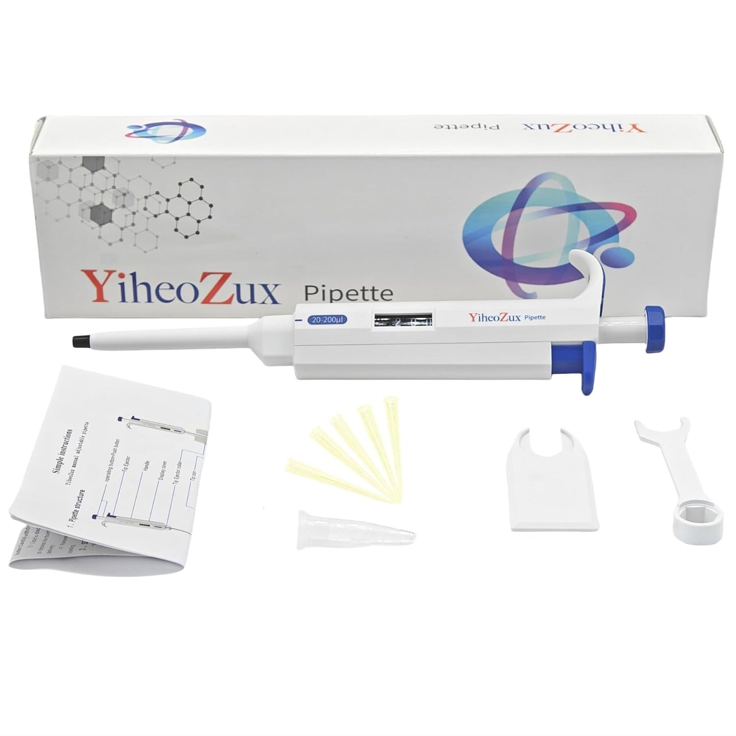 𝟐𝟎-𝟐𝟎𝟎 𝐮𝐥 𝐀𝐝𝐣𝐮𝐬𝐭𝐚𝐛𝐥𝐞 Volume Pipette Single Channel Manual Variable Laboratory High Accurate Lab Micro Pipette