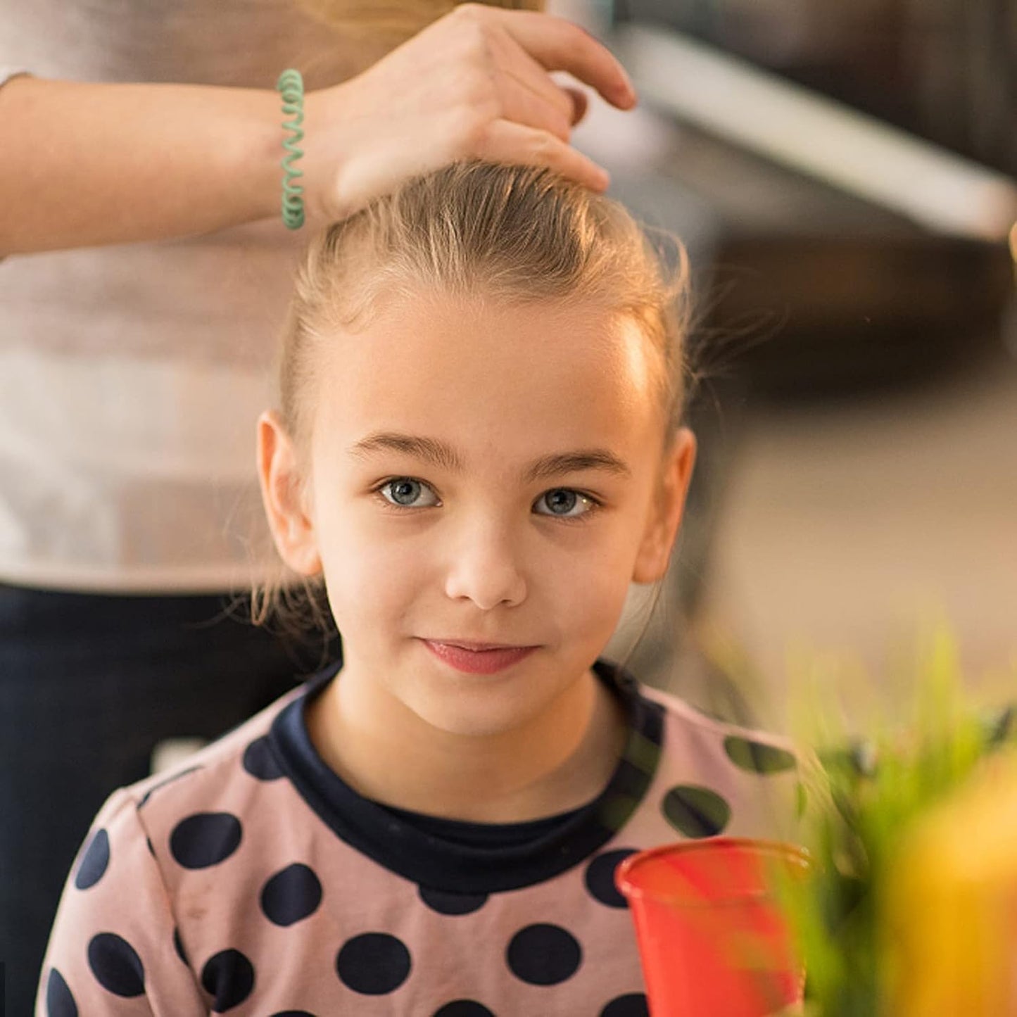 Teqifu18 Pack Hair Elastics, No Crease Spiral Hair Ties Hair Bands Matte Color Waterproof Phone Cord Hair Scrunchies Hair Coils Accessories for Women Girls