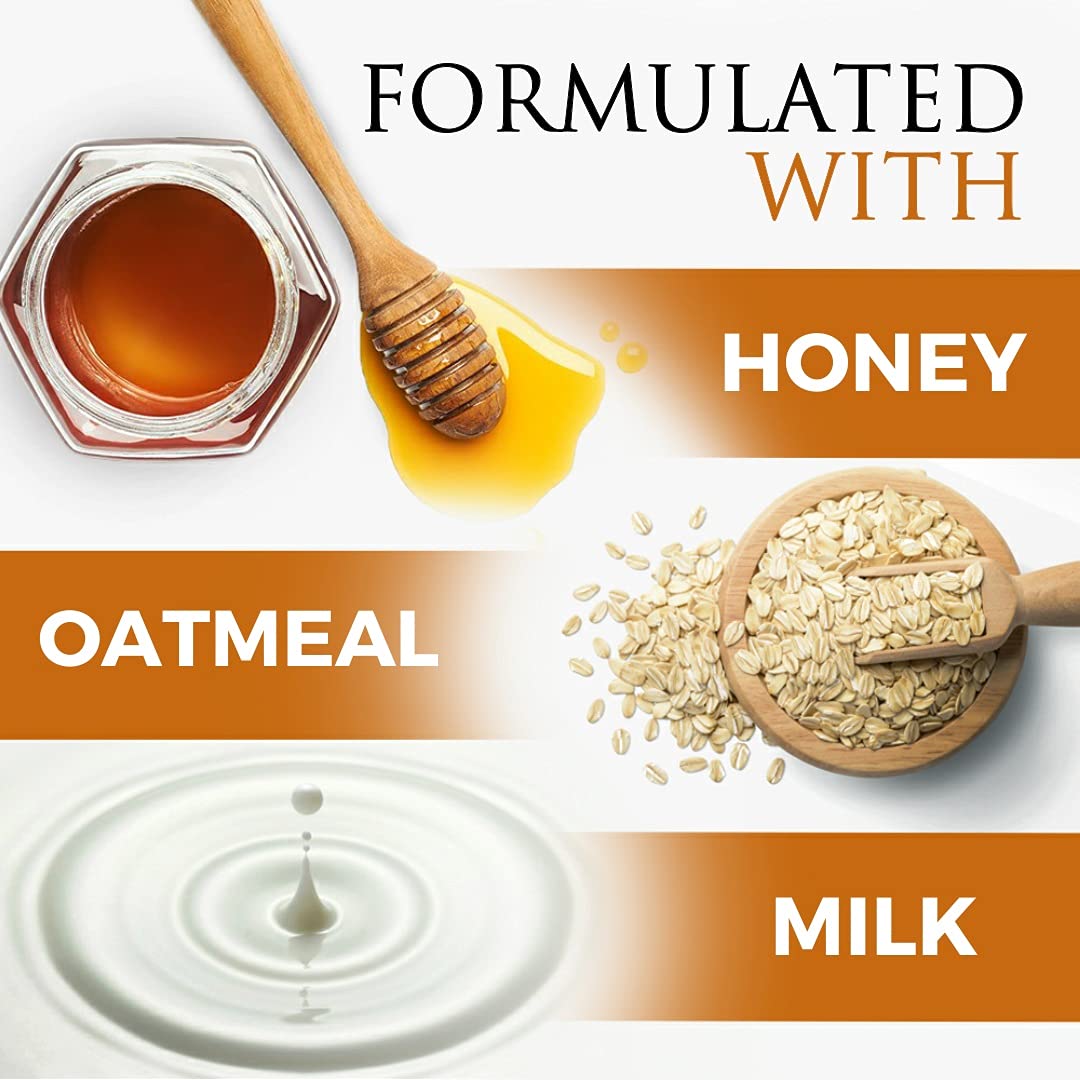 Legend's Creek Farm, Whipped Goat Milk Body Butter, Hydrating Moisturizer with Organic Shea Butter & Grape Seed Oil, Purifying & Toning, Handmade in USA, 8 Oz Jar (Oatmeal, Milk & Honey B.B.)