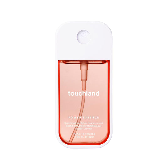 Touchland Power Essence Hydrating Body & Hair Fragrance, Peachy Lychee, 2 FL. OZ. Travel Size Body Mist