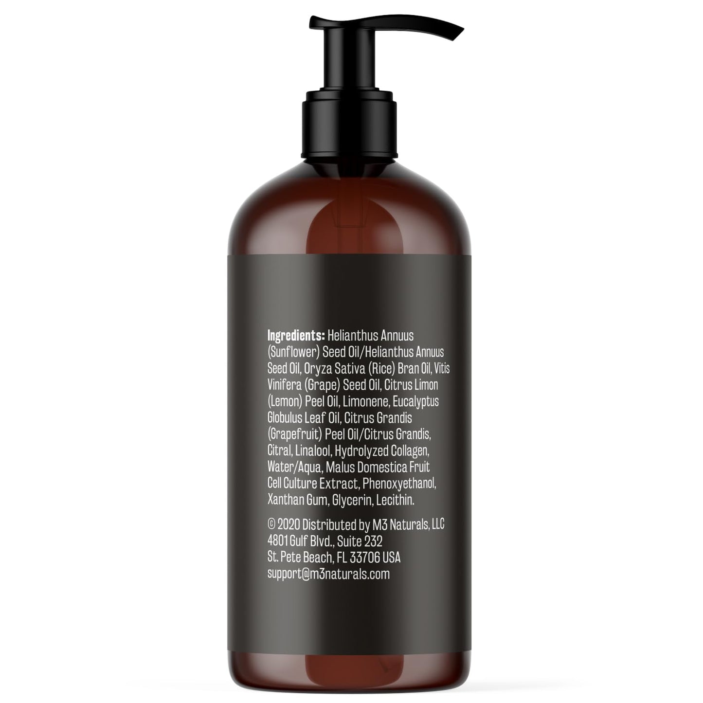 Anti Cellulite Massage Oil and Silicone Body Brush – Collagen and Stem Cell Skin Tightening Formula for Smoothing and Firming, 8 fl oz by M3 Naturals