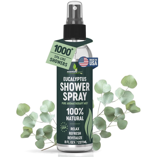 Pure Eucalyptus Shower Spray Big (8oz) - 100% Pure and Organic Oil - Eucalyptus Spray for Shower, Sauna and Spa - Steam Room Oil - Made in USA - Big (8oz)