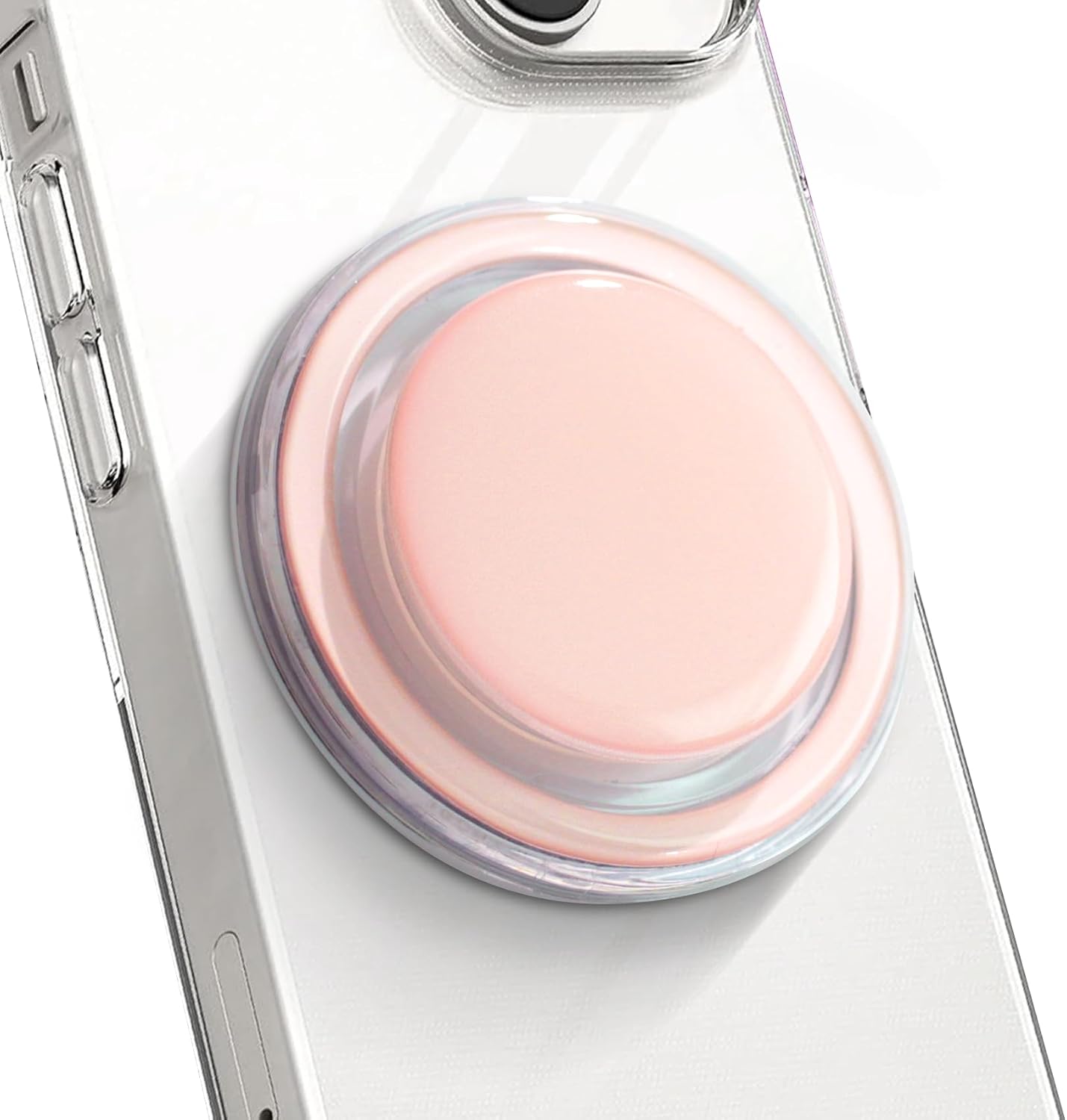 OnTheGrip Cute Solid Macaron Color Round Shape Collapsible Mobile Phone Grip Stand Holder for Smartphone Tablet Cell Phone Accessory (Pink)