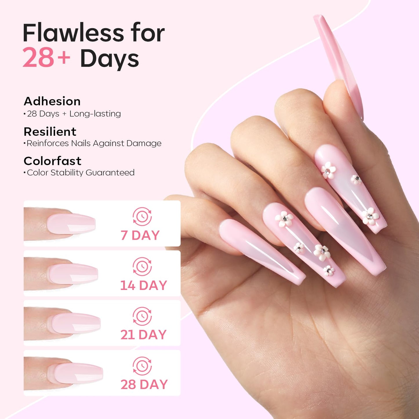 Modelones Acrylic Powder, 4.23oz Upgraded Medium Pink Nail Acrylic Powder for Nail Art 3D Carving French Nails Extensions, Non-Yellowing, Gifts for Women