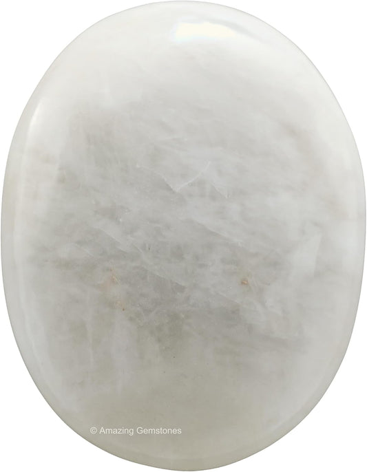 Amazing Gemstone Snow Quartz Crystals and Healing Stones - Large Palm Stone Crystals Piedra - Crystal for Good Luck, Balanced Positive Energy, Meditation - Unique Stocking Stuffers, Gifts for Women