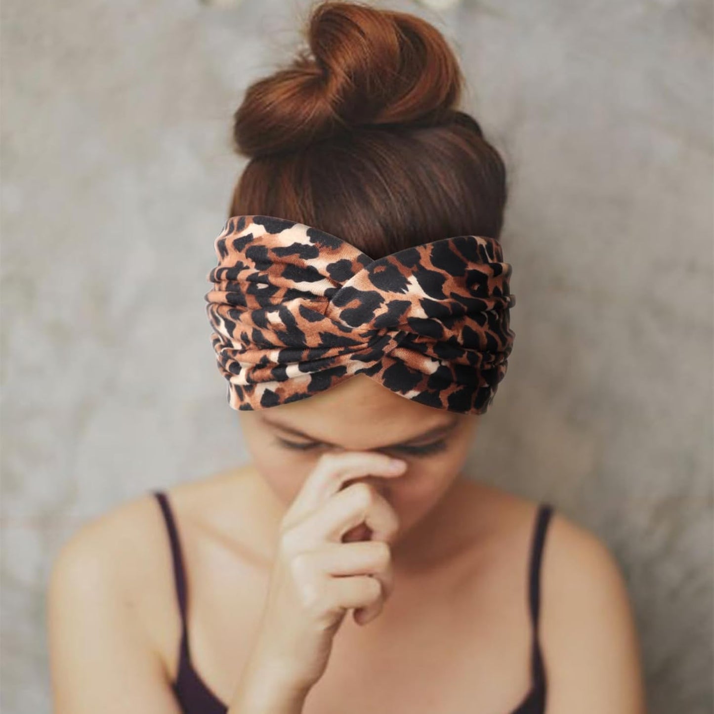 DRESHOW 4 Pack Turban Headbands for Women Wide Vintage Head Wraps Knotted Cute Hair Band Accessories