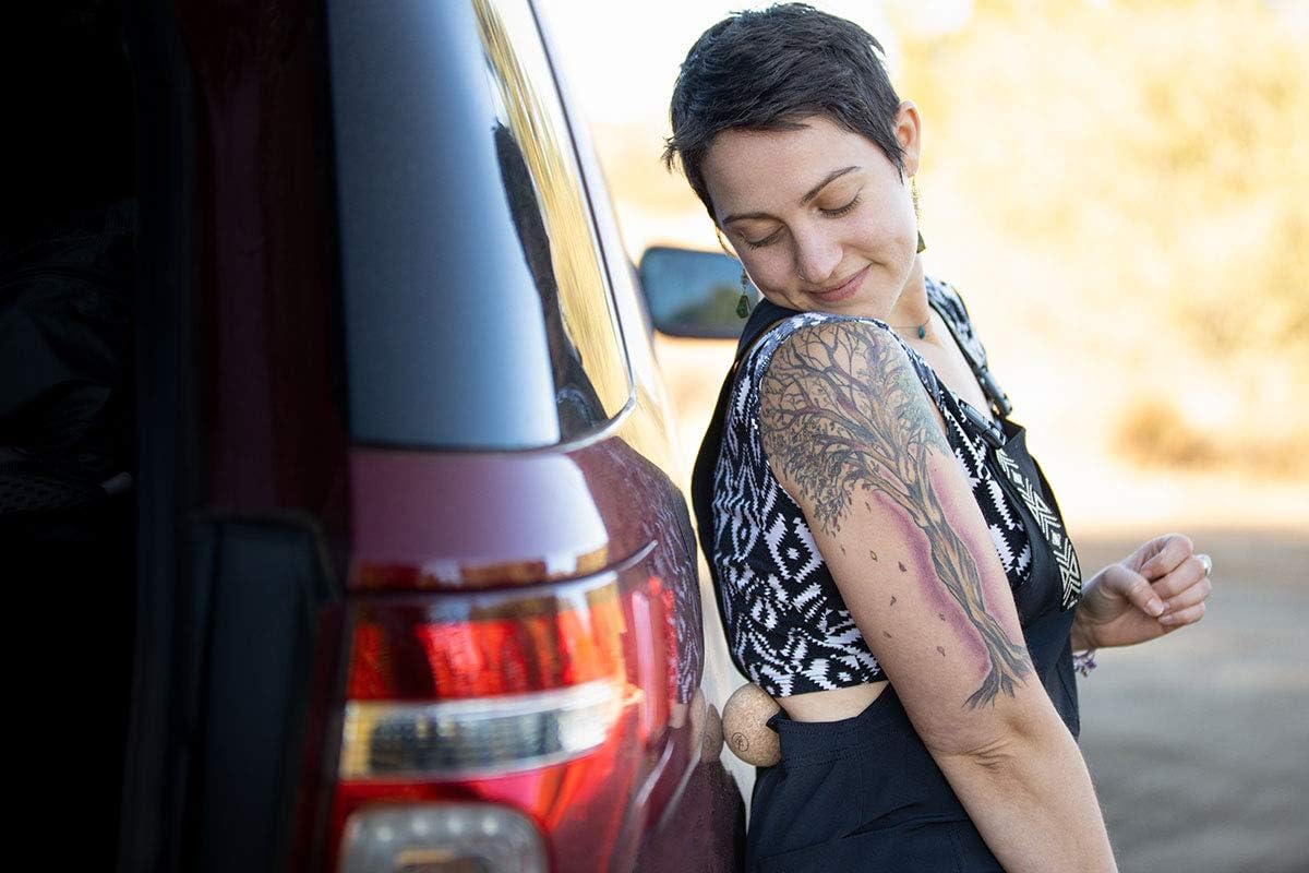 Travel Cork Massage Ball | Lightweight, Sustainable Alternative to Lacrosse Ball for Muscle Pain Relief (2.5 Inch (Pack of 1), Sanded Cork)