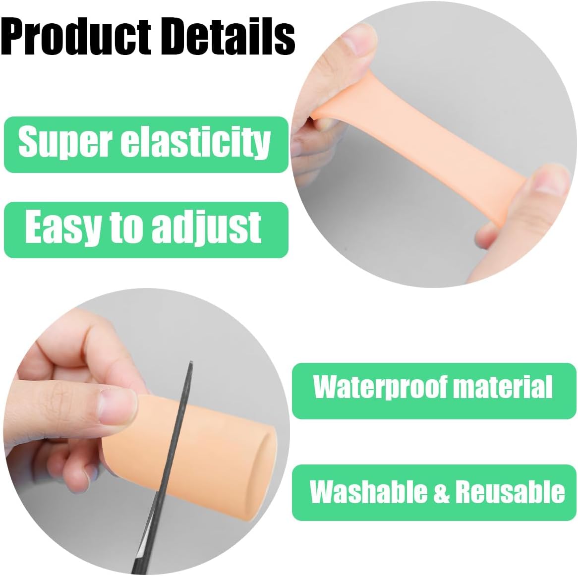 12 Pack Gel Toe Caps and Protectors, Silicone Toe Protectors for Missing or Ingrown Toenails Toe Caps and Sleeves for Shoes Protect Toe from Rubbing and Friction (Medium, Beige)