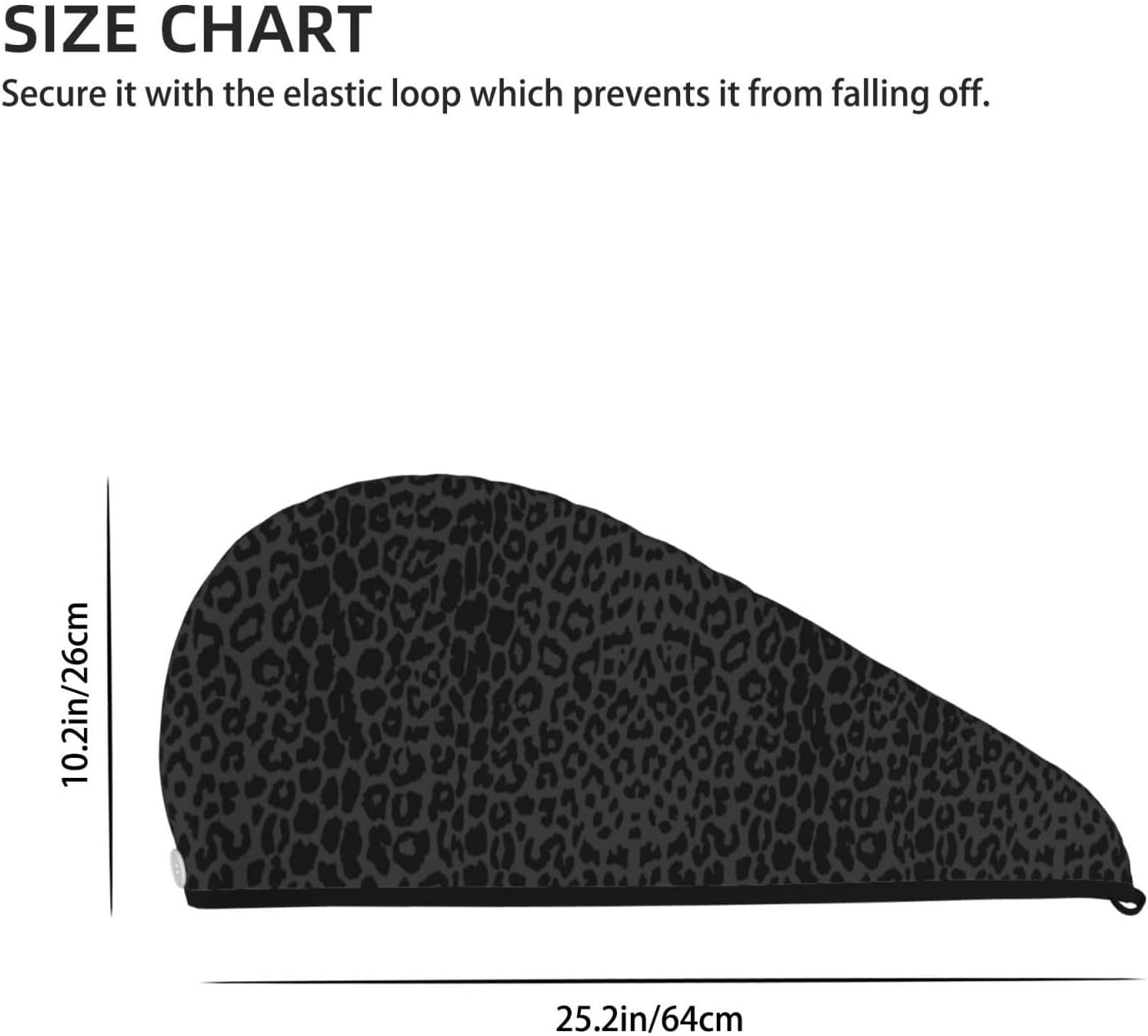 Leopard Hair Towel Wrap, Absorbent Hair Drying Towel, Microfiber Hair Drying Cap Turban for Drying Curly Long Thick Hair