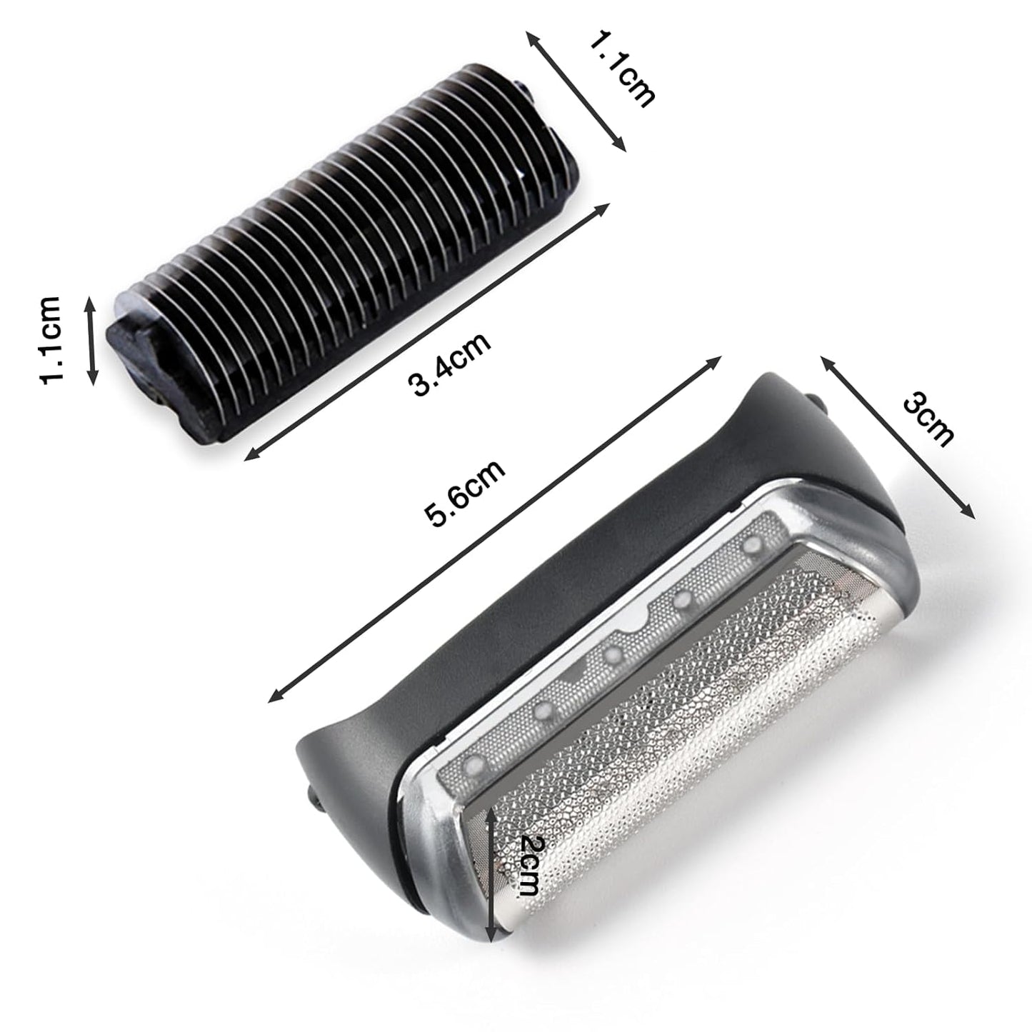 10B Foil & Cutter Replacement Head for Braun Series 1 Replacement Head,10B 20B Replacement Head Compatible with Braun Series 1000 2000 Electric Shaver 170 180 190 1715 1735 1775 5278 5279 Z20 Z40