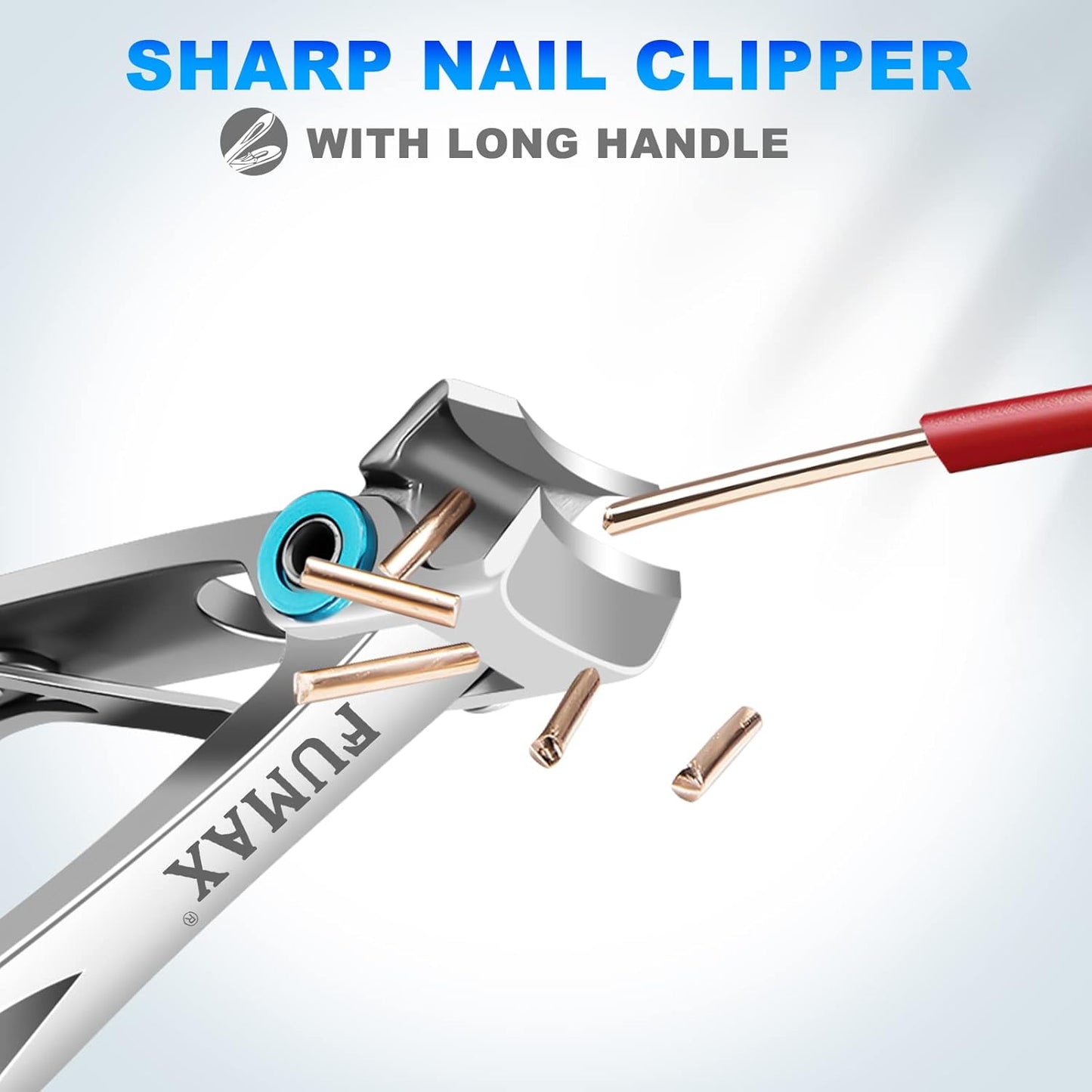 Toenail Clippers for Seniors Thick Toenails, Heavy Duty Nail Clippers for Men with 15mm Wide Jaw Opening, Large Toe Nail Clippers with Long Handle for Thick Nails Gift for Men Dad Him