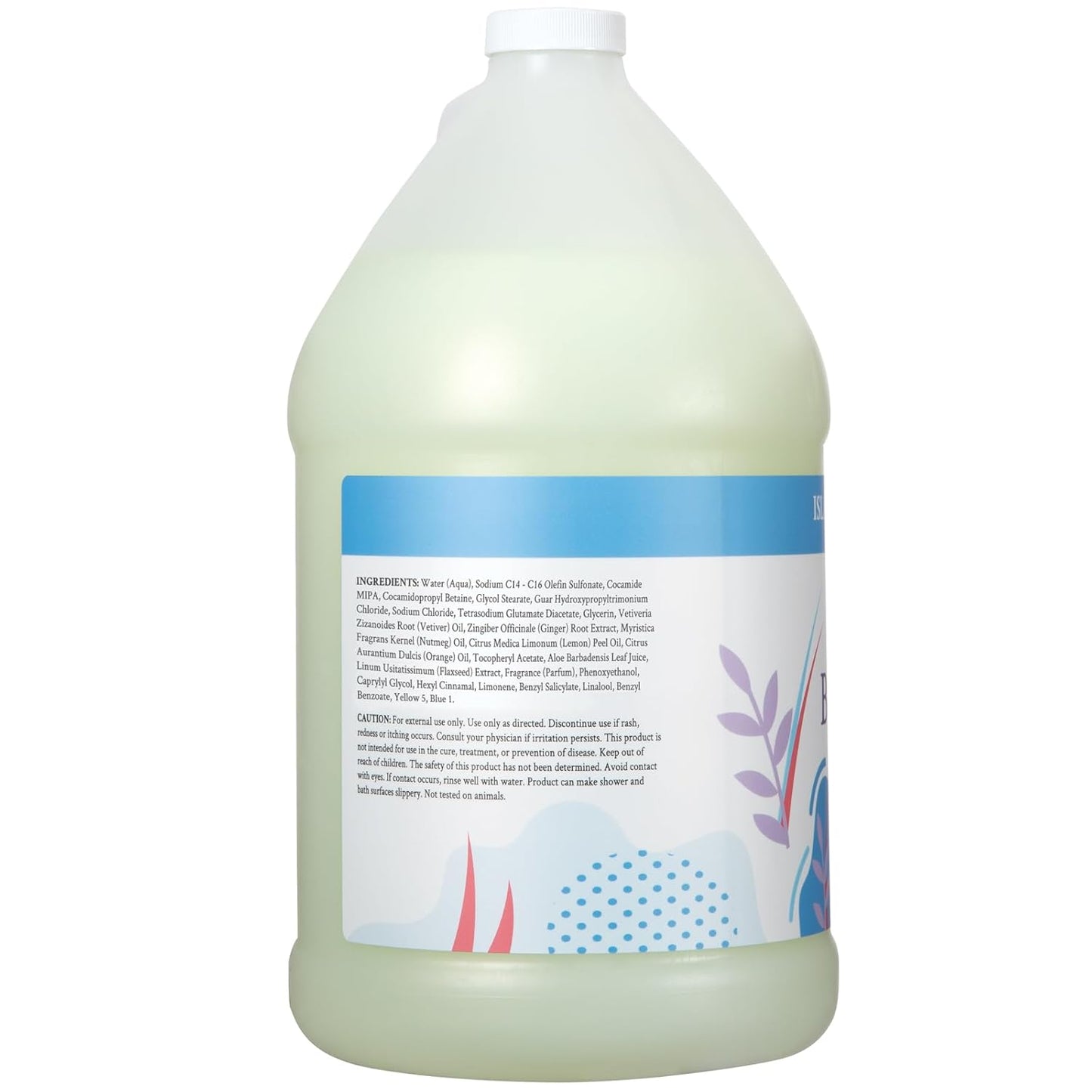 Ginger Lily Farms Botanicals Nourishing Body Wash, Island Tranquility, 100% Vegan & Cruelty-Free, Green Tea & Lemongrass Scent, 1 Gallon Refill (128 fl. oz.)