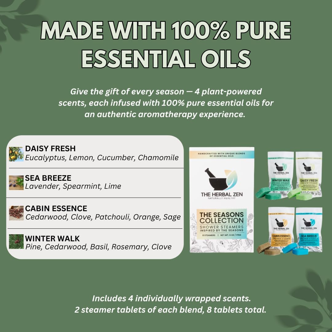 Shower Steamers Aromatherapy Tablets – Variety Pack - Shower Bombs Aromatherapy Made in USA – Self Care Gifts for Women and Men – Natural Essential Oils – Adult Christmas Stocking Stuffers (8 Pack)