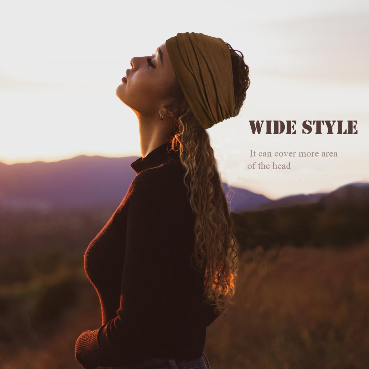 Wide Headbands For Women Stretchy Headband Workout Head Bands For Women's Hair Band Non Slip Head Wrap 6 Pack