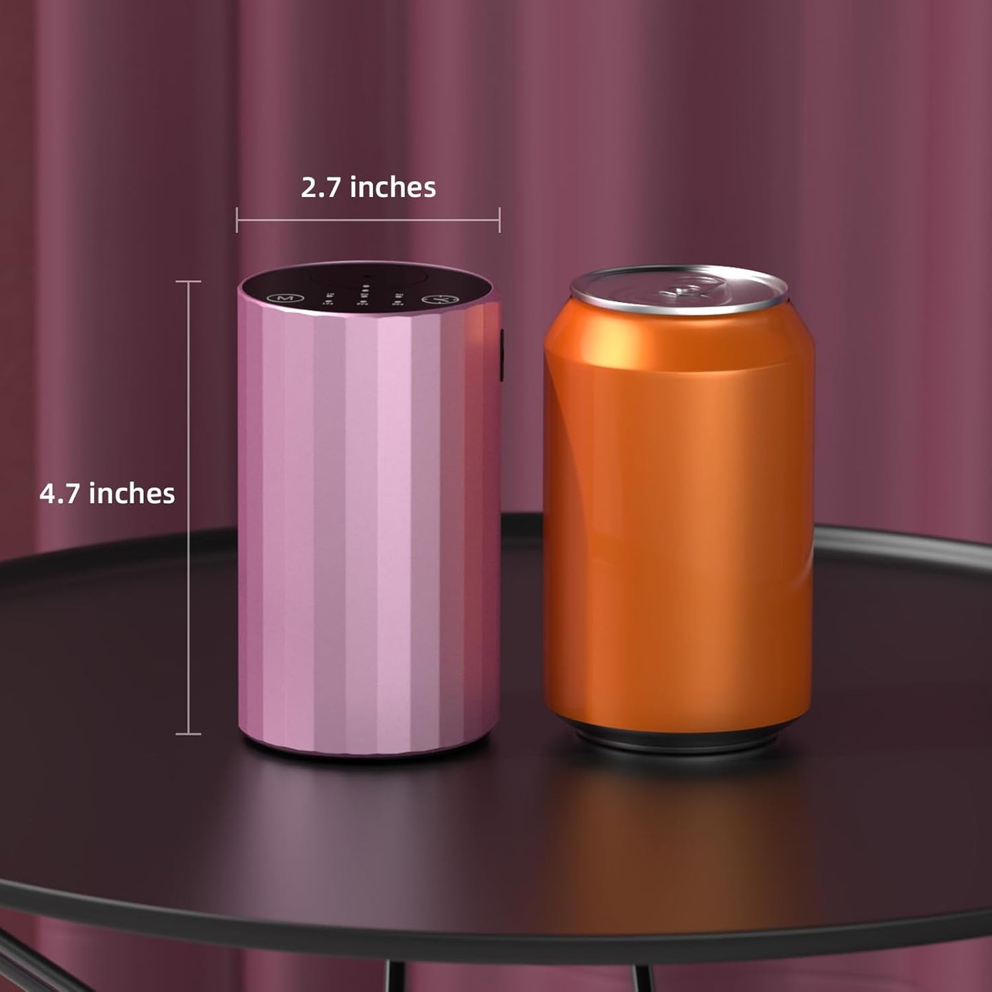 Waterless Essential Oil Diffuser Aromatherapy Scent Diffusers for Home Large Room, Bedroom, Car, Office, Desk, Battery Operated Mini Portable Air Freshener (Pink)