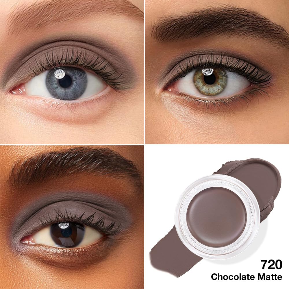 Kaely Single Cream Eyeshadow Pot, Chocolate Matte Eye Shadow for Older Women High Pigmented Waterproof, Natural Eyeshadow Palette Makeup Brightener, sombras en crema para ojos, Blendable, 720