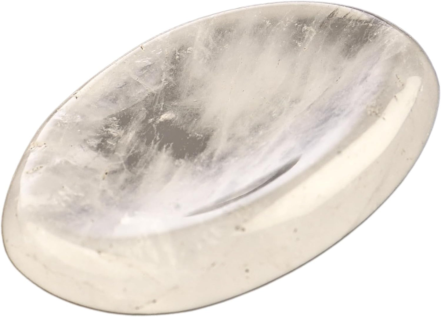 Clear Quartz Worry Stones – Crystal Thumb Worry Stone for Anguish, Stress – Relaxing and Soothing Balance Stones for Meditation, Stress Relief – Healing Stones and Crystals for Men and Women