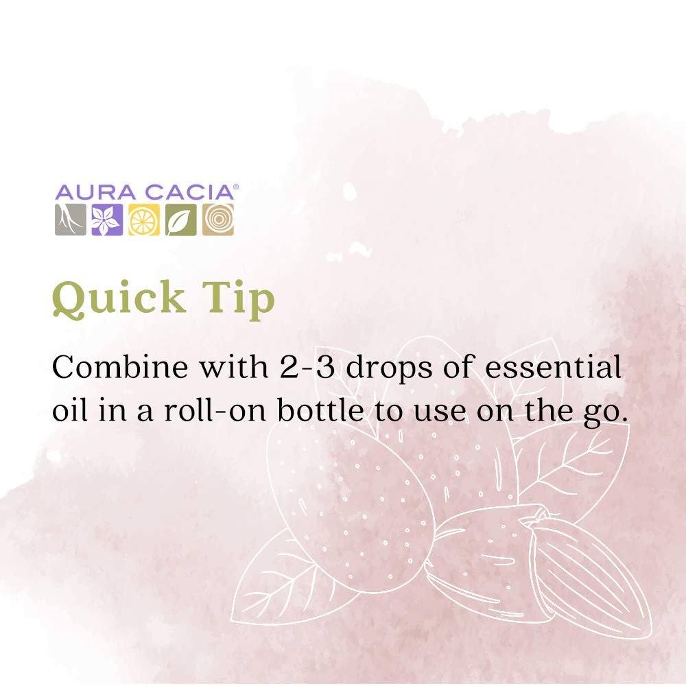 Aura Cacia Organic Sweet Almond Oil | GC/MS Tested for Purity | 118ml (4 fl. oz.)